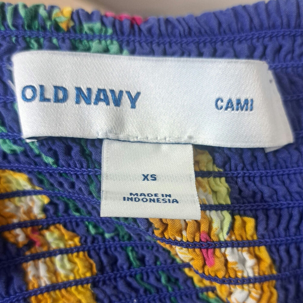 Old Navy Fit and Flare Floral Cami Dress Blue Women's XS - Picture 6 of 6